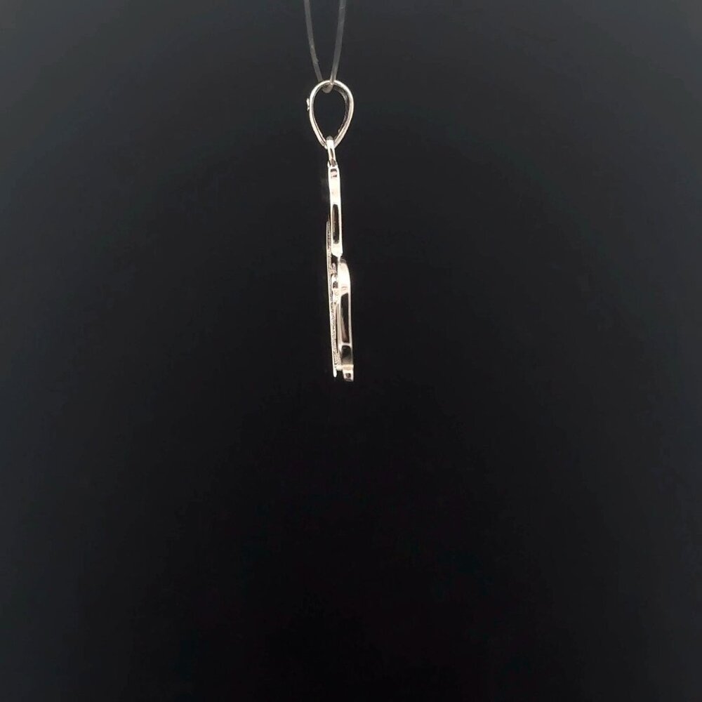 925 Sterling Silver Pendant Charm  Heart Beat - Picture 3 of 5
